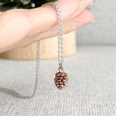 Bronze Pinecone Necklace