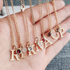 Alphabet Necklaces with Birth Stone