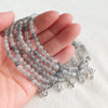 Grey Quartz Silver Zodiac Bracelets