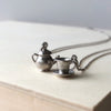 Silver Tea Set Charm Necklaces