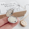 Matron of Honor Perfume Locket Necklaces