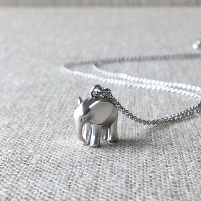 Silver Elephant Necklace