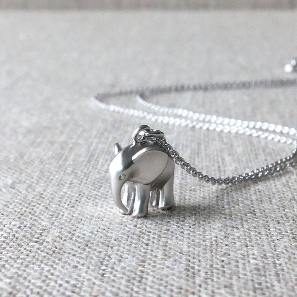 Silver Elephant Necklace
