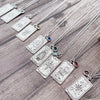 Silver Tarot Card Birth Stone Necklaces