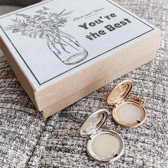 You’re the Best Perfume Locket Necklace