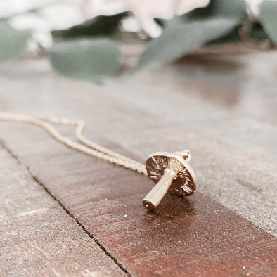 Mushroom Necklace | Gold Mushroom Necklace | Western Jewellery for Lad –  Jewellery Hat