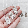 Mini Silver Tarot Card Necklaces